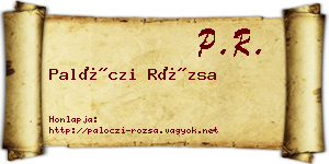 Palóczi Rózsa névjegykártya