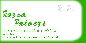 rozsa paloczi business card